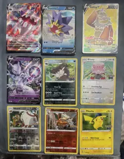 Pokemon TCG Pokemon GO 9-Card Lot Heatran VMAX Starmie V Slaking V EN - Image 1