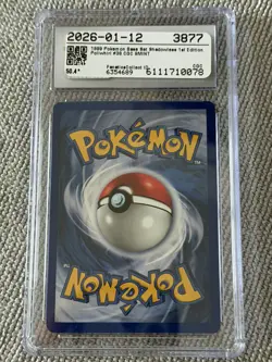 1st Ed. POLIWHIRL 1999 Base Set 38/102 Pokemon Card CGC 9 MINT - Image 2
