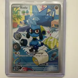 Riolu 215/198 Scarlet & Violet Illustration Full Art Holo Pokemon Card - Image 1