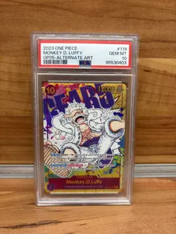 2023 One Piece Monkey D. Luffy OP05-119 SEC Alternate Art PSA 10 English - Image 1