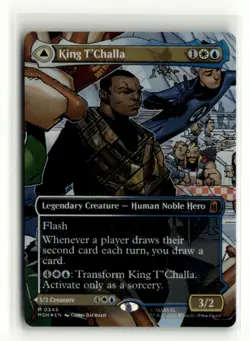 King T'Challa (Borderless) () Foil M Marvel Super Heroes 346 MTG - Image 1
