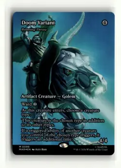 Doom Variant - Roaming Throne (Borderless) Foil M Marvel 99 MTG - Image 1