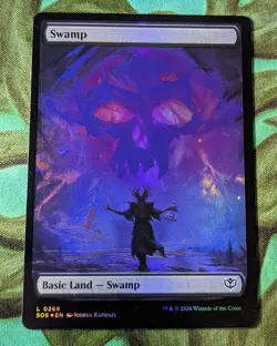 x1 NM FOIL - Swamp 0269 FULL ART Secrets of Strixhaven Foil - Image 1