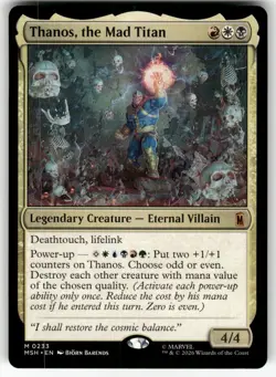Thanos, the Mad Titan 233 Mythic Marvel Super Heroes Magic: The Gathering NM - Image 1