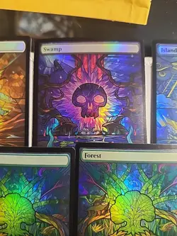 Dominaria United Foil Stained Glass Lands NM - Image 3