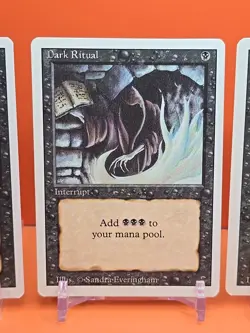 ⚫⚫⚫ (4) 1994 MAGIC The Gathering DARK RITUAL REVISED 3RD EDITION PLAYED ⚫⚫2 - Image 3