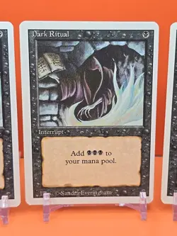 ⚫⚫⚫ (4) 1994 MAGIC The Gathering DARK RITUAL REVISED 3RD EDITION PLAYED ⚫⚫2 - Image 4