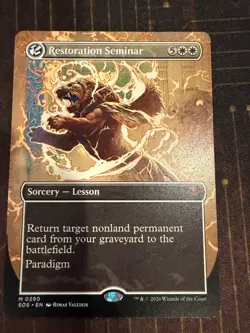 Restoration Seminar (Borderless) 290 Secrets of Strixhaven MTG NM - Image 1