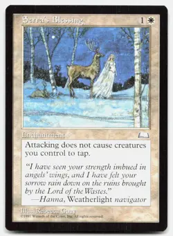 Serra's Blessing Uncommon Weatherlight Magic: The Gathering Lightly Played - Image 1