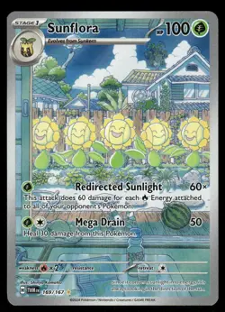 Pokemon Cards Sunflora 169/167 Holo Twilight Masquerade Illustration Rare NM - Image 1