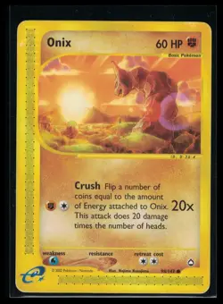 Pokemon TCG Aquapolis E Series Onix Card 98/147 WOTC - Vintage - Image 1