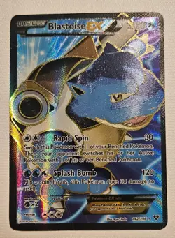 Blastoise EX ~ 142/146 ~ Full Art ~ XY ~ DAMAGED ~ Pokemon Card - Image 1