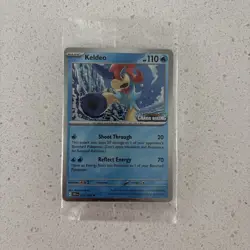 Pokemon Keldeo Chaos Rising Stamped PROMO 019/086 Basic Aqua Card English SEALED - Image 1