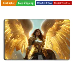 Card Game Playmat - Stitched Edge - Perfect for MTG Commander Decks Giada Angel - Image 1