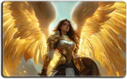Card Game Playmat - Stitched Edge - Perfect for MTG Commander Decks Giada Angel - Image 2