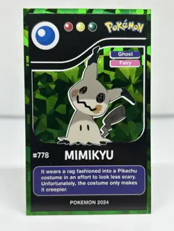 MIMIKYU (GREEN) RE EDITIONS 2024 - CRACKED ICE HOLO (CHASE CARD) - POKEMON - Image 1