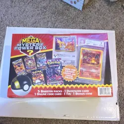 MEGA Pokemon Mystery Power Box 5 Booster Packs, 1 Oversized Card Tin - Image 3