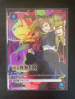 Union Arena TCG Winner Card Nobara Kugisaki Foil English UEPR/JJK-1-043 - Image 1