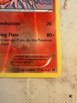 Moltres 9/124 Fates Collide Reverse Holo Pokemon Card Moderately Played - Image 4