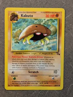 Pokemon Card 1999 KABUTO Common 50/62 Original Fossil Set Vintage NM - Image 1