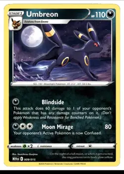 Umbreon 009/015 McDonalds M24 2024 Pokemon Card NM - Image 1