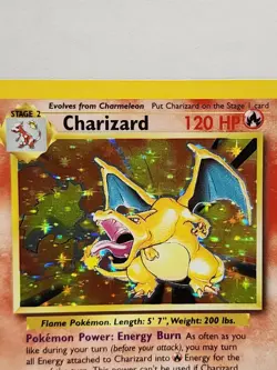 Vintage Holofoil Rare Charizard Base Set 04/102 Pokemon Card Ungraded 1999 - Image 5