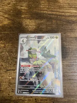 Pokemon TCG Fraxure 077/064 Shrouded Fable Illustration Rare Holo Card - Image 1