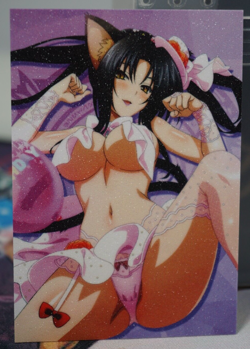 Kuroka Toujou Birthday High School DxD Sexy Waifu Textured Custom Card - Image 1