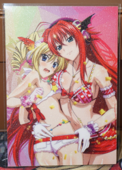 Ravel Phenex & Rias Gremory High School DxD Sexy Waifu Textured Custom Card - Image 1