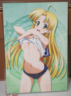 Asia Argento School Uniform High School DxD Sexy Waifu Textured Custom Card - Image 1