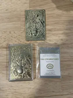 Charizard Pokemon Burger King 23k Gold Plated Trading Card Blue Box 1999 +Extra - Image 4