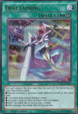 YUGIOH HOLO CARD DUELTAINING DUSA-EN042 1ST EDITION - Image 1