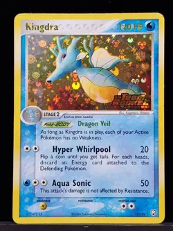 Pokemon Kingdra TCG Holo Card 12/109 EX Team Rocket Returns - STAMPED Creased MP - Image 1