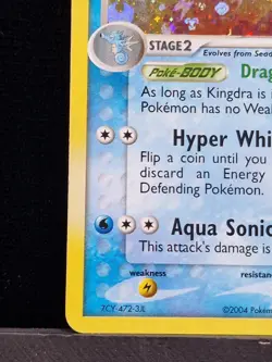 Pokemon Kingdra TCG Holo Card 12/109 EX Team Rocket Returns - STAMPED Creased MP - Image 4