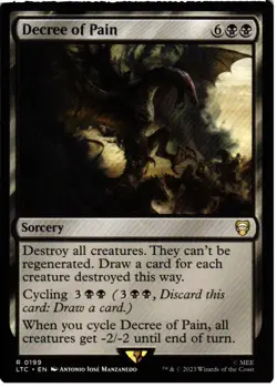 Decree of Pain 199 Commander: The Lord of the Rings NM MTG - Image 1