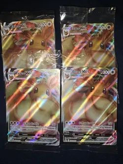(4) Eevee VMAX Promo SWSH087 - Shining Fates ETB Pokemon Card SEALED NEW & MINT - Image 1