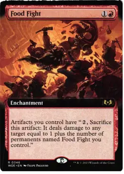 Food Fight (Extended Art) 346 R Wilds of Eldraine NM MTG - Image 1