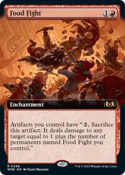 Food Fight (Extended Art) 346 R Wilds of Eldraine NM MTG - Image 4