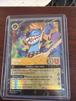Disney Lorcana Stitch Rock Star Epcot Promo Rare Holo #3 - Image 1