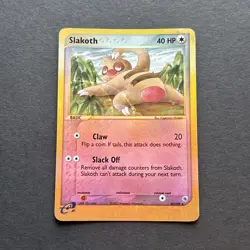 Pokemon Slakoth Reverse Holo 45/109 Ruby and Sapphire HP BINDER fast shipping - Image 1