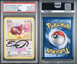 Pokemon TCG 1st Edition 1999 Jungle Eevee Signed by Erica Schroeder - Image 5