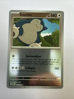 #33 Snorlax 063/088 Pokemon GO Reverse Holo Rare English 160 HP Basic Nintendo - Image 1