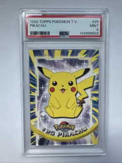 1999 Topps Pokemon T.V. Pikachu Non Holo #25 – PSA 9 (MINT) - Image 1