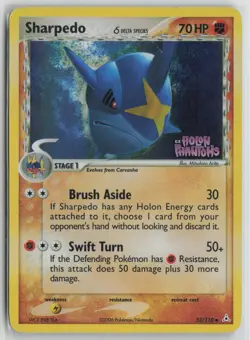 Sharpedo Moderately Played Reverse Holo 53 Holon Phantoms Pokemon - Image 1