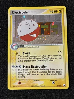 ELECTRODE 5/101 Pokemon Hidden Legends Holo SWIRL Holo - Image 1