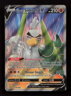 Galarian Sirfetch'd V 174/185 Ultra Rare Vivid Voltage Pokemon Near Mint - Image 1