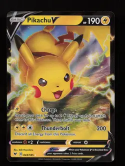 Pikachu V 043/185 Holo Rare V Vivid Voltage Pokemon Near Mint - Image 1