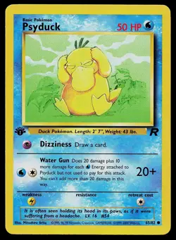 Pokemon Card - Psyduck Team Rocket 65/82 1st Edition Common - Image 1