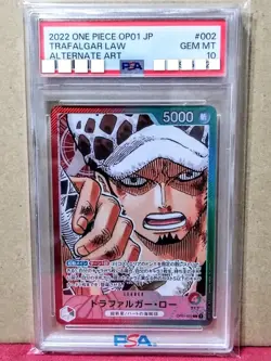 Trafalgar Law Leader Parallel OP01 One Piece Card PSA10 Japanese - Image 1