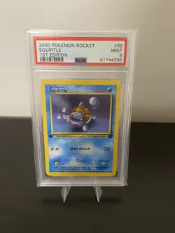 Pokemon TCG Squirtle 1st Edition - PSA 9 MINT - 68/82 - 2000 Pokemon Rocket - Image 1